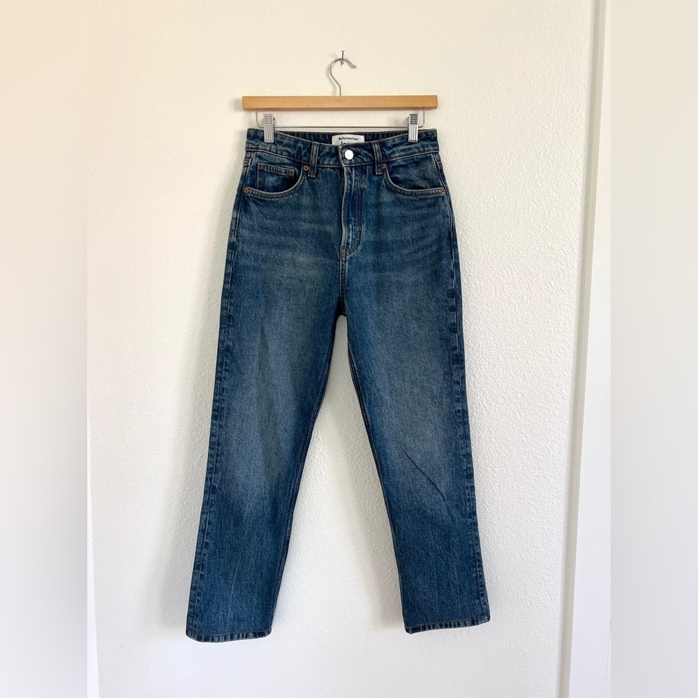 Reformation High Rise Jeans - Deep Blue